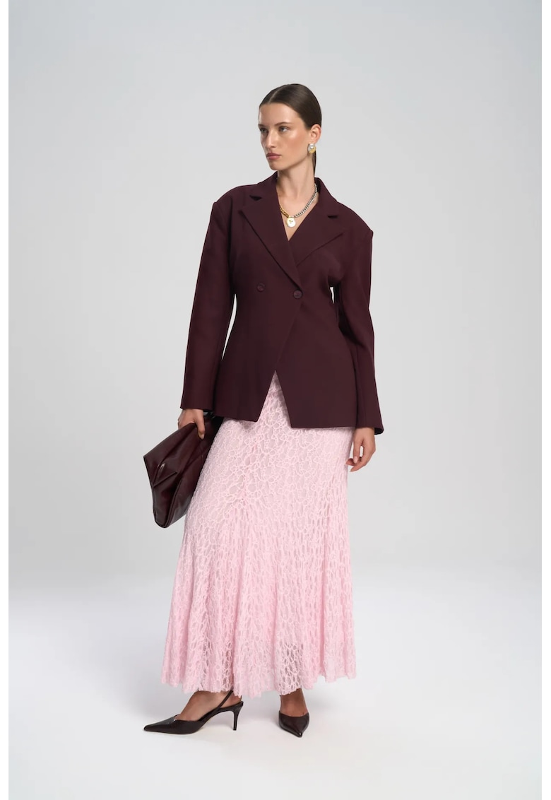 Fusta Maxi - Dantela - Roz Garoafa