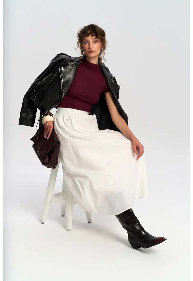 Tricou dama - Anvers Crop - rosu burgund - jerseu