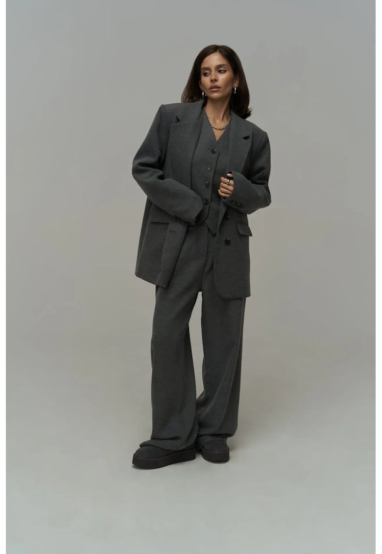 Set costum dama - MAI STUDIOS CO. - Gri Inchis - Textil