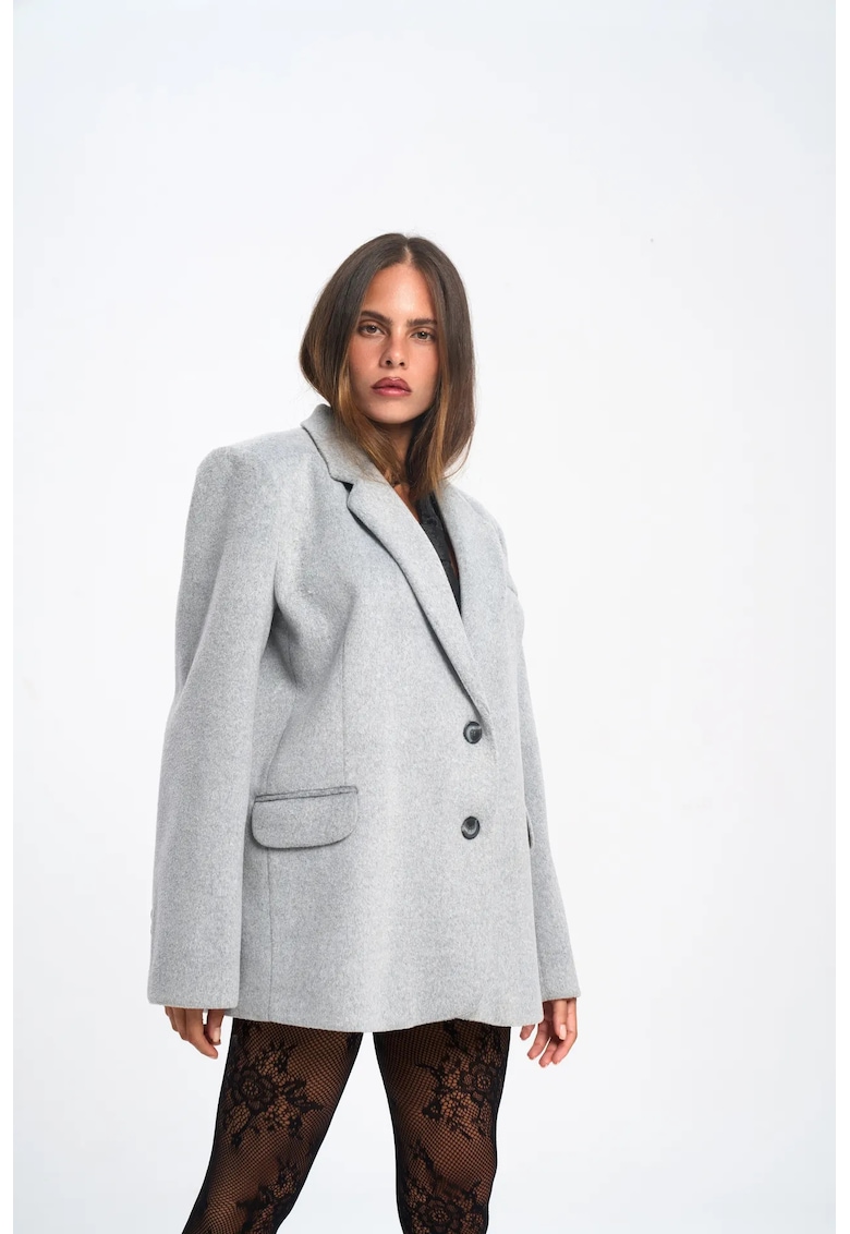 Sacou dama - Howell Blazer - gri deschis - textil