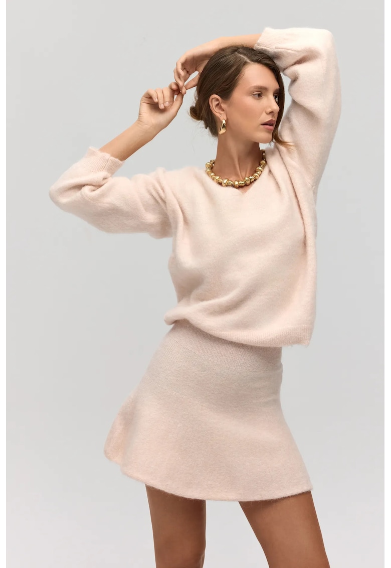 Fusta - HiCCUP - Nordis - mini - roz garoafa - tricot