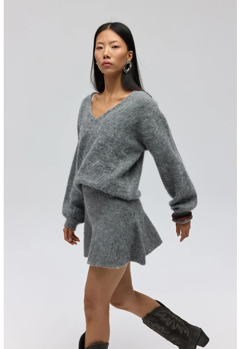 Fusta HiCCUP - mini - gri - tricot - Gri