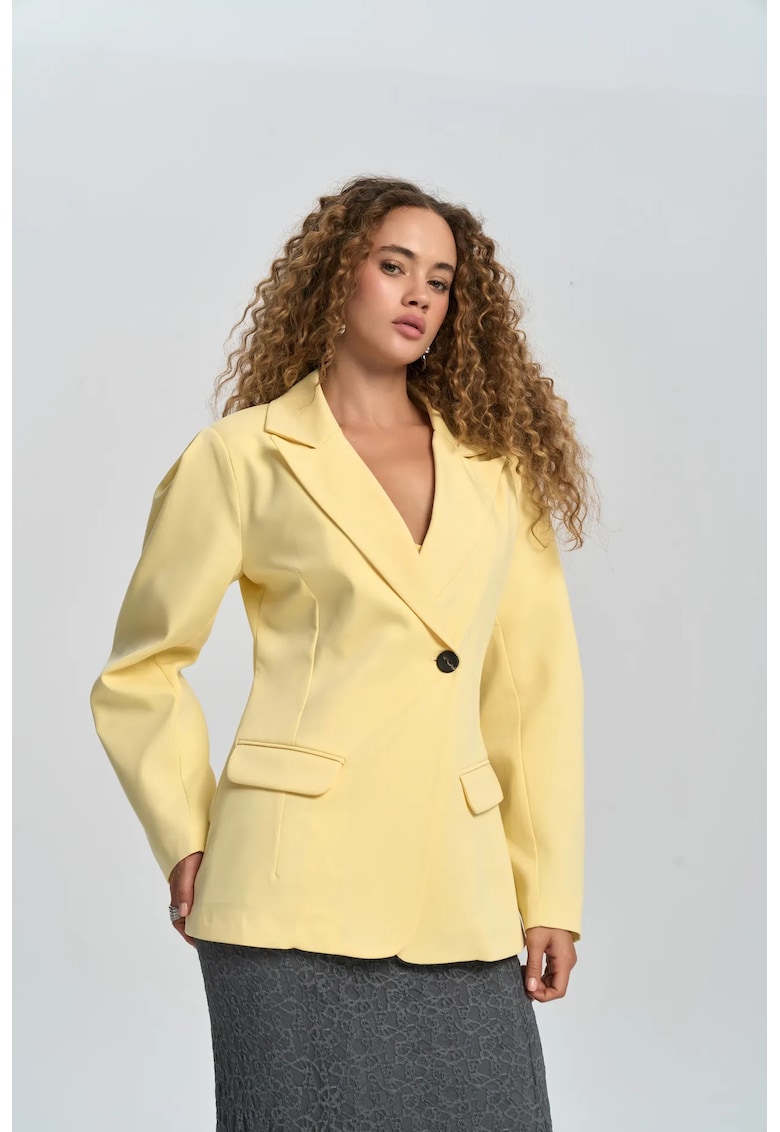 Sacou dama - Briella - galben chihlimbar - textil
