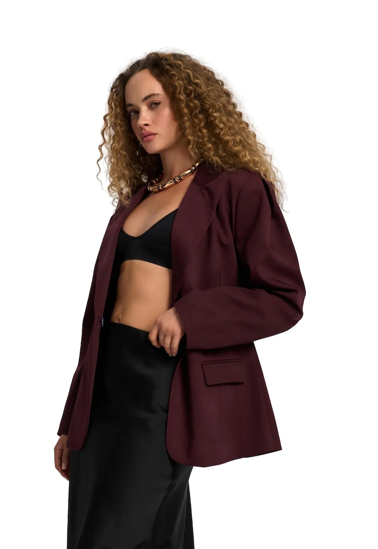 Sacou dama - HiCCUP - Briella - rosu burgundi - textil