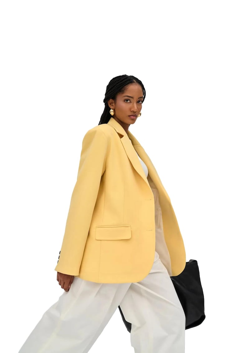 Sacou dama Emma - galben chihlimbar - textil