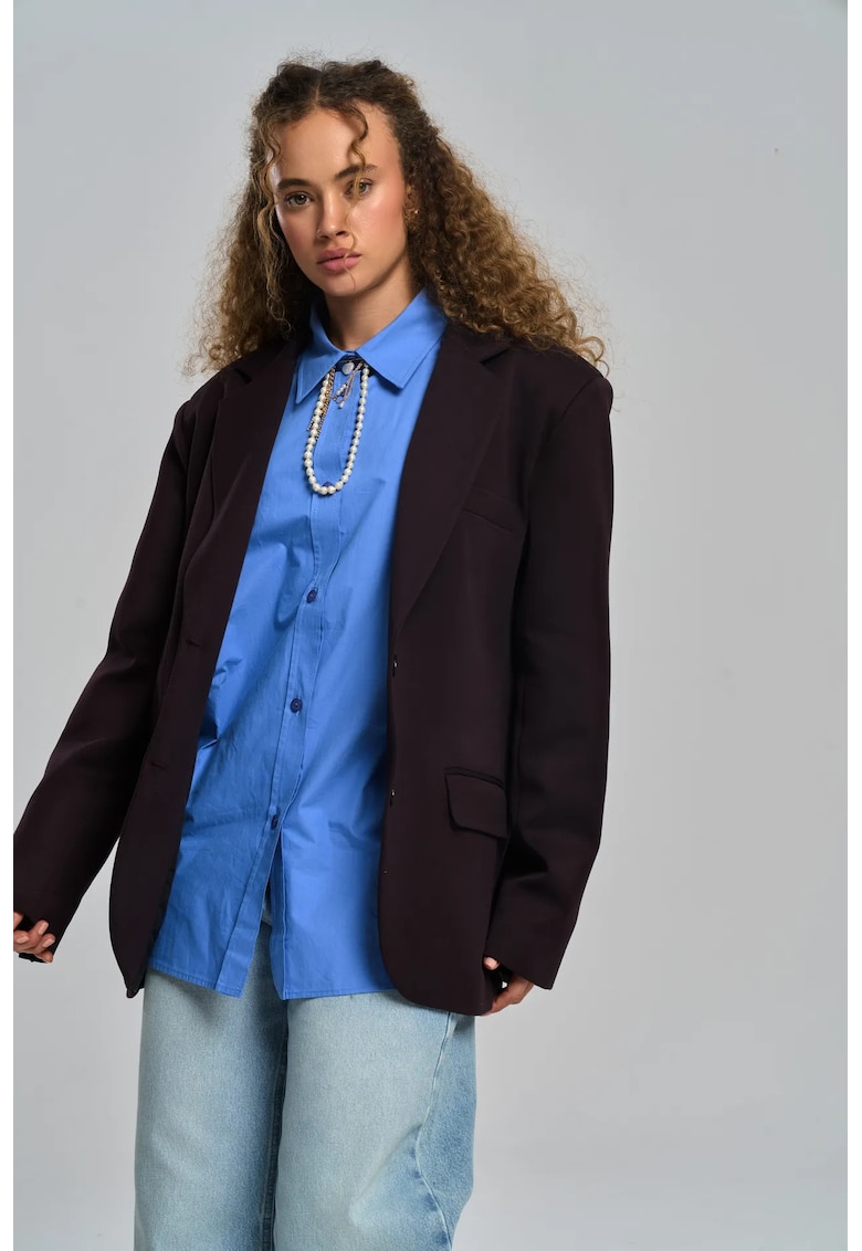 Sacou dama Emma Blazer - maro inchis - textil
