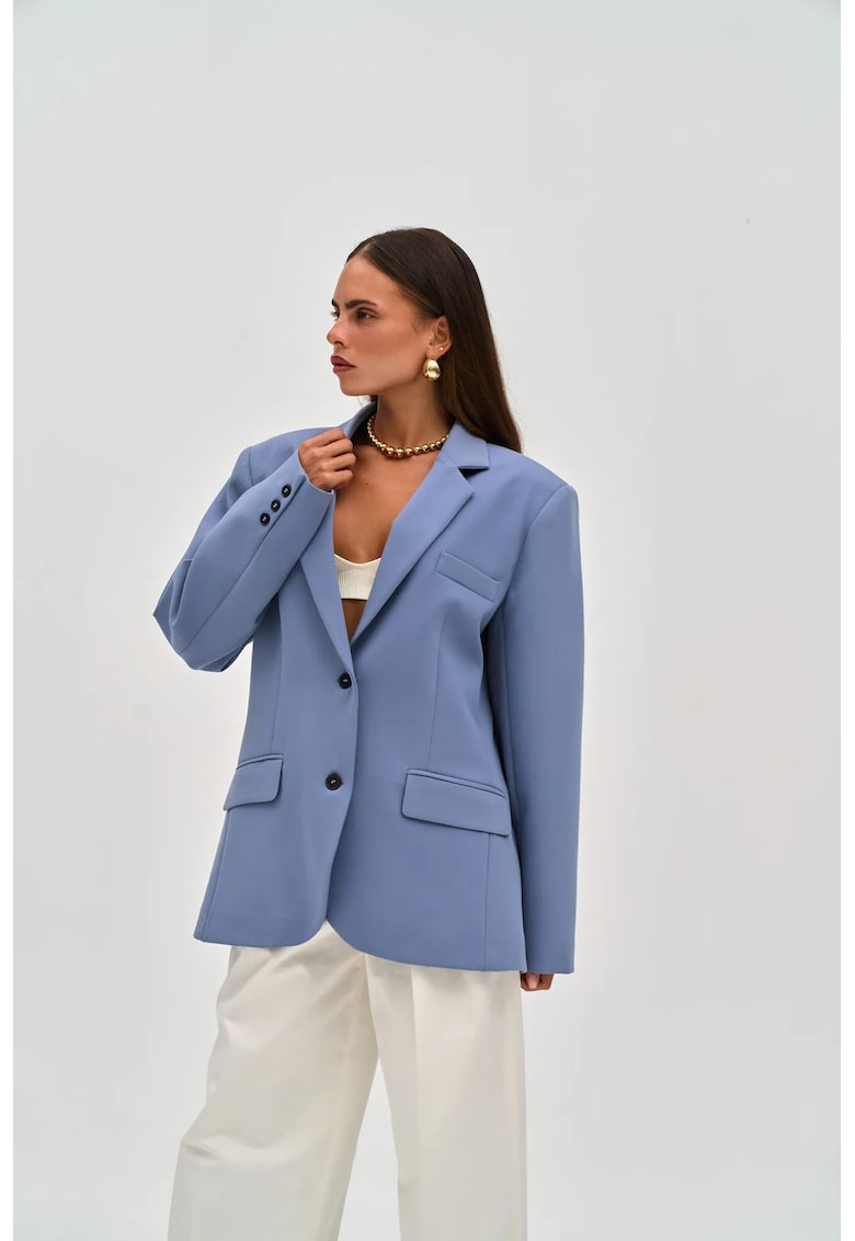Sacou dama - Emma Blazer - albastru deschis - textil