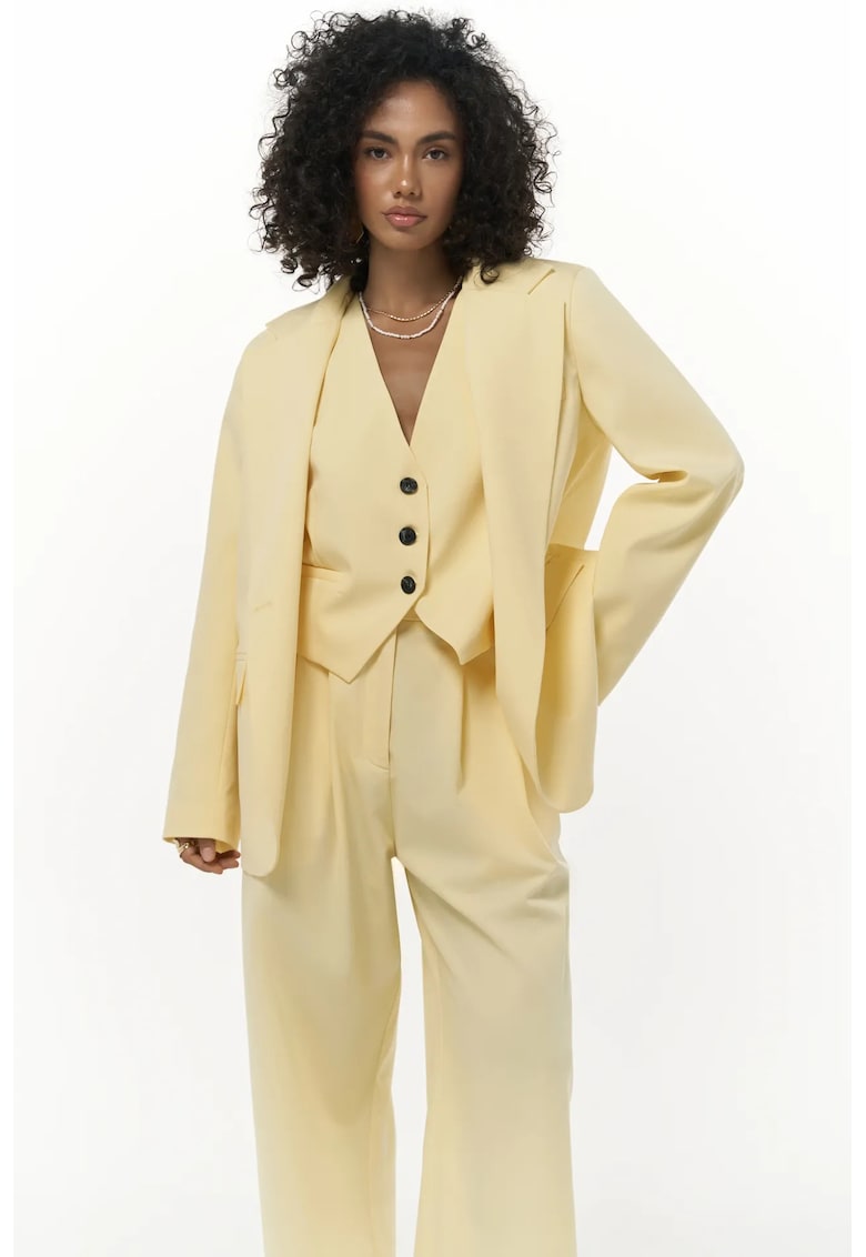 Sacou dama Kaylee - galben chihlimbar - textil