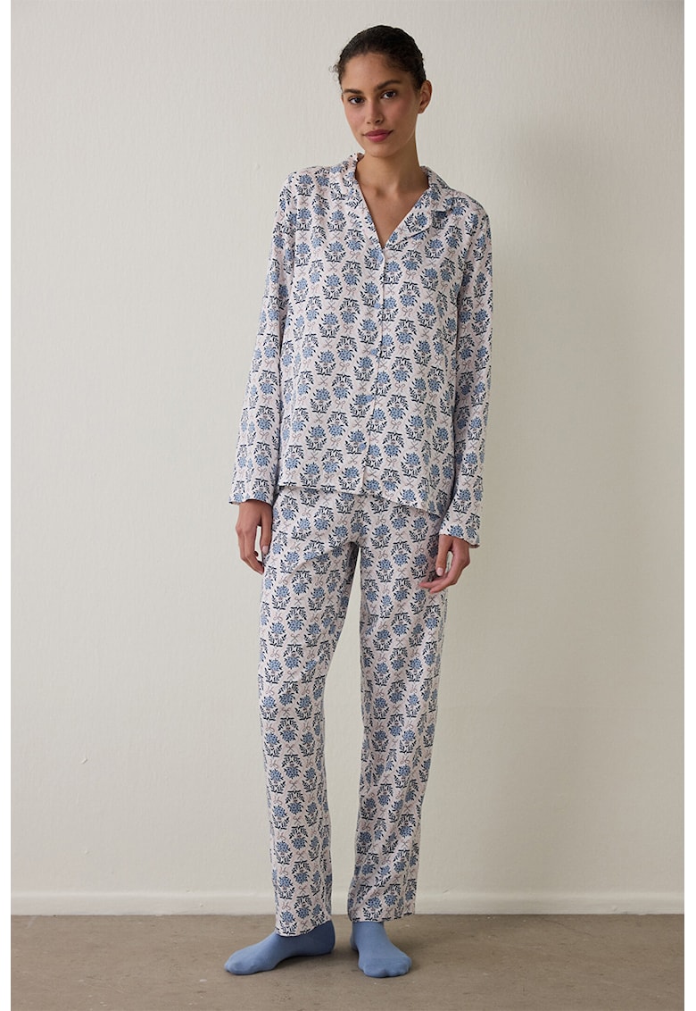 Pijama cu imprimeu floral