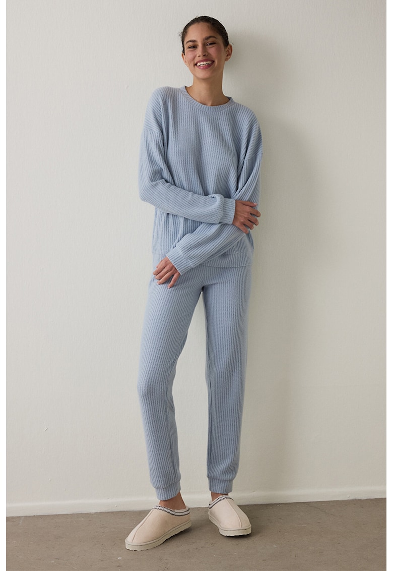 Pijama tricotata cu maneci cazute