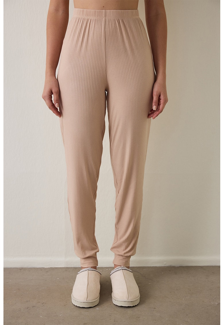 Pantaloni de pijama cu talie inalta