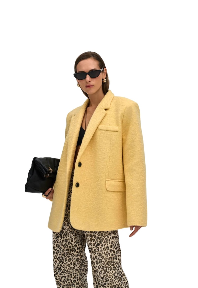 Sacou dama - Enzo - galben chihlimbar - textil