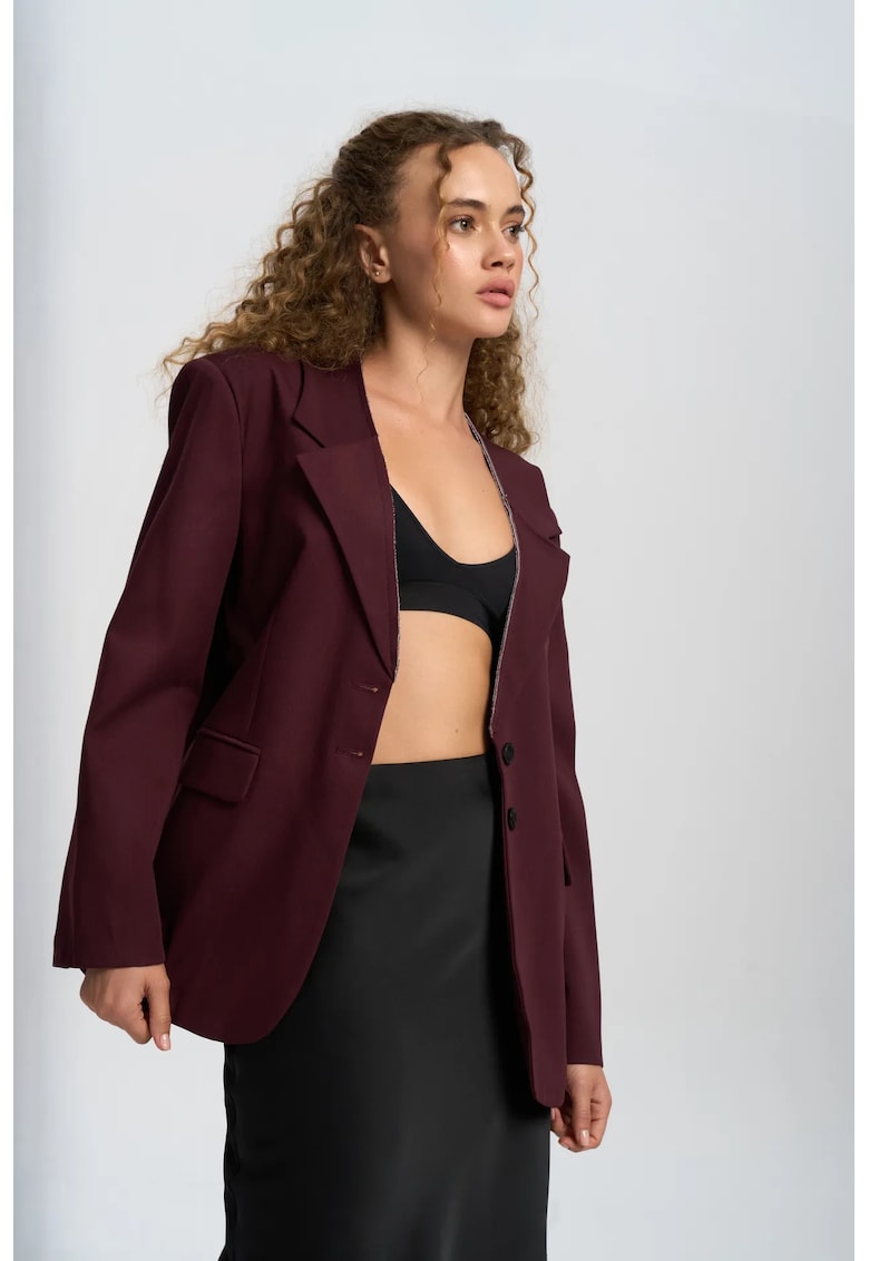 Sacou dama - HiCCUP - Volda - rosu - textil