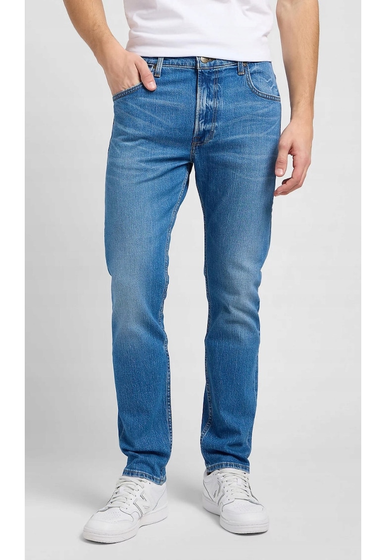 Blugi pentru barbati Rider - bumbac/elastan - slim - albastru