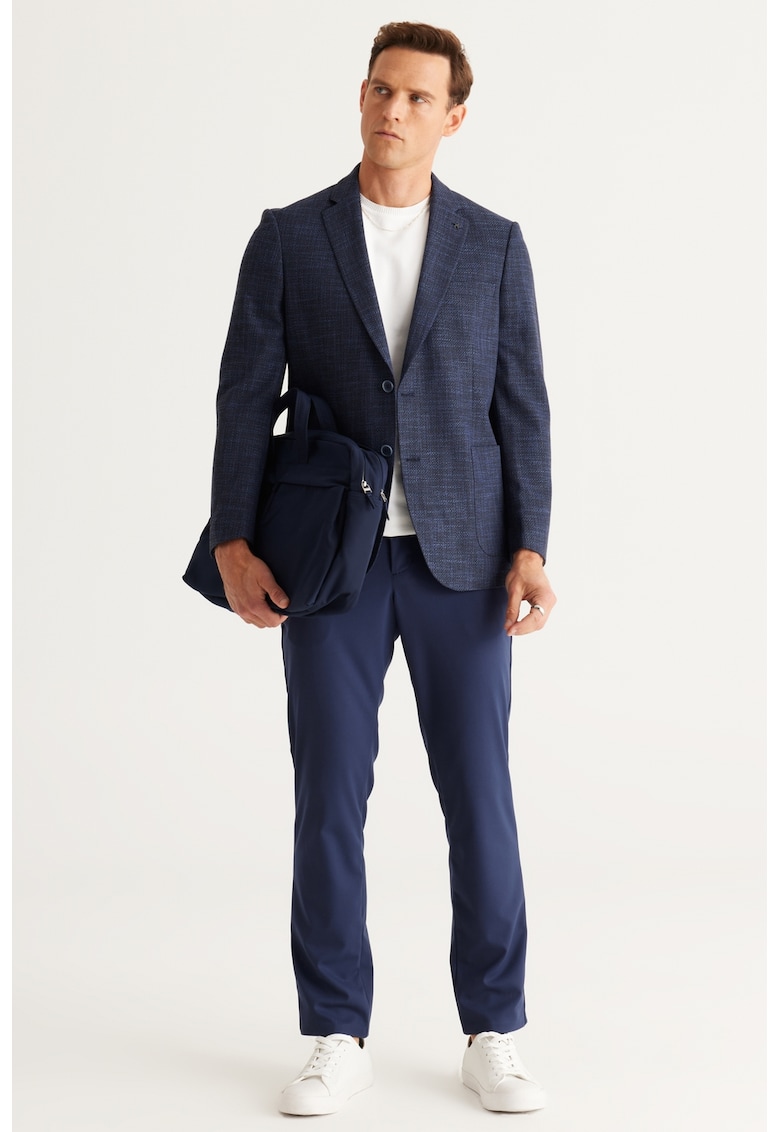 Sacou uni cu revere decupate