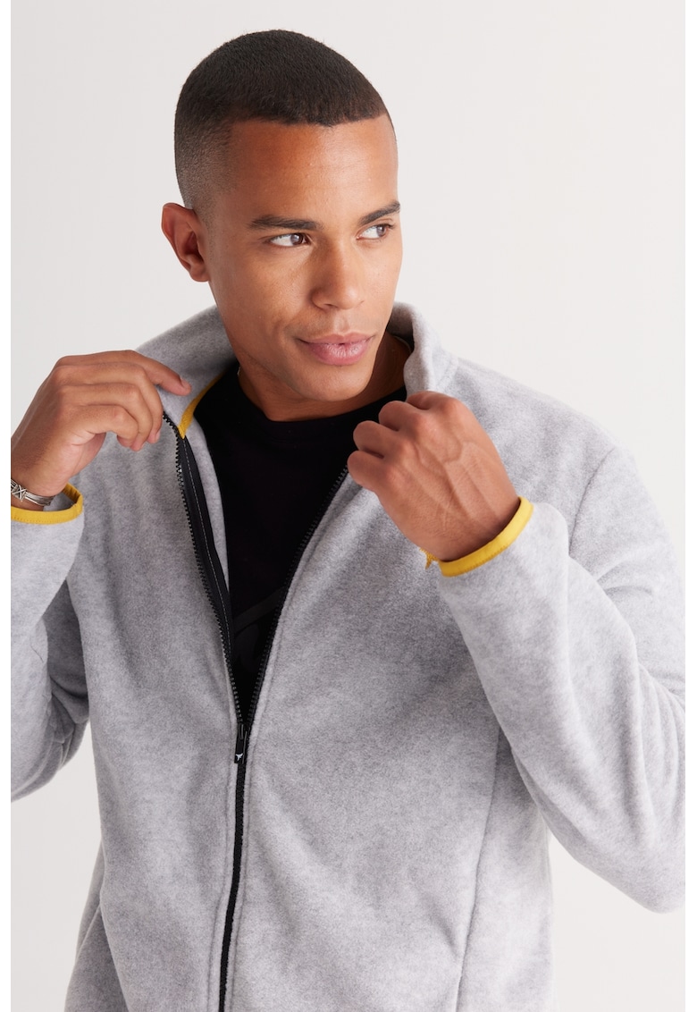 Bluza de trening din fleece cu fermoar