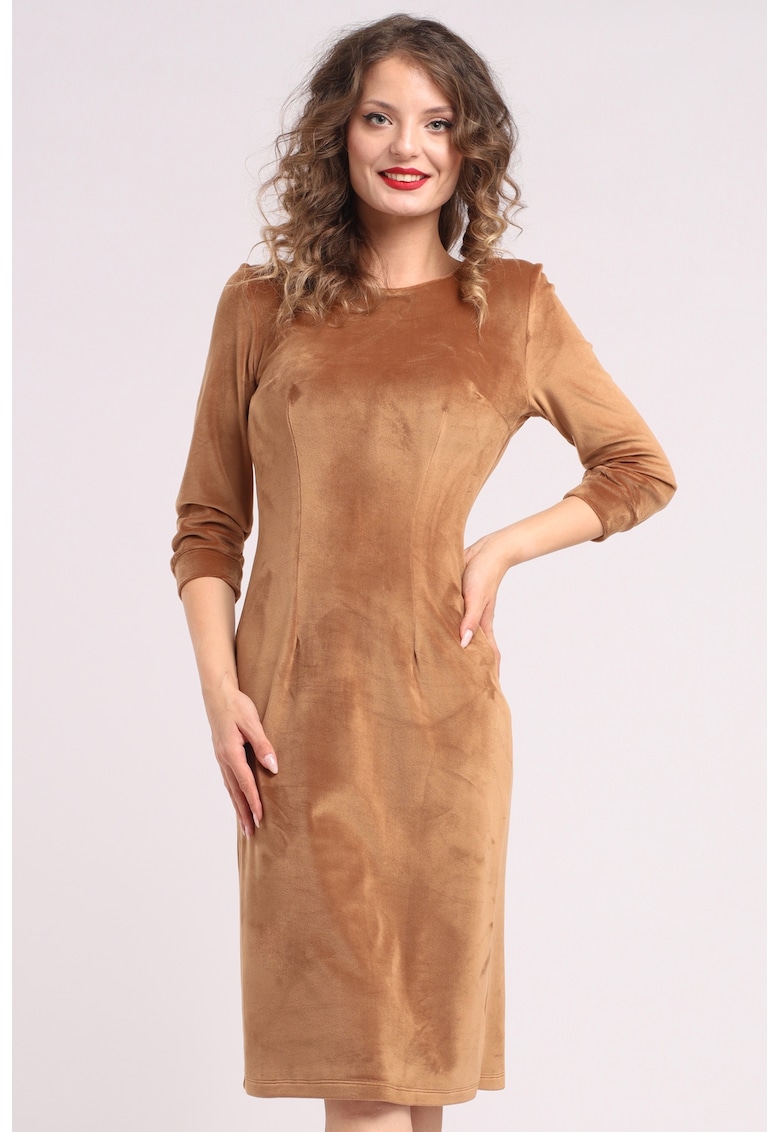 Rochie uni cu maneci lungi