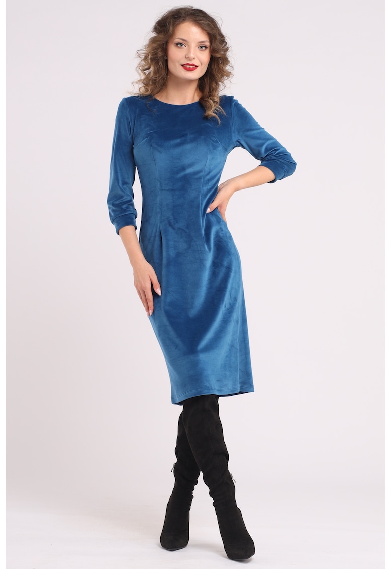 Rochie uni cu maneci lungi