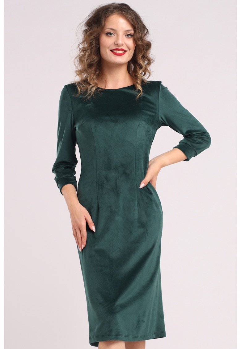 Rochie uni cu maneci lungi