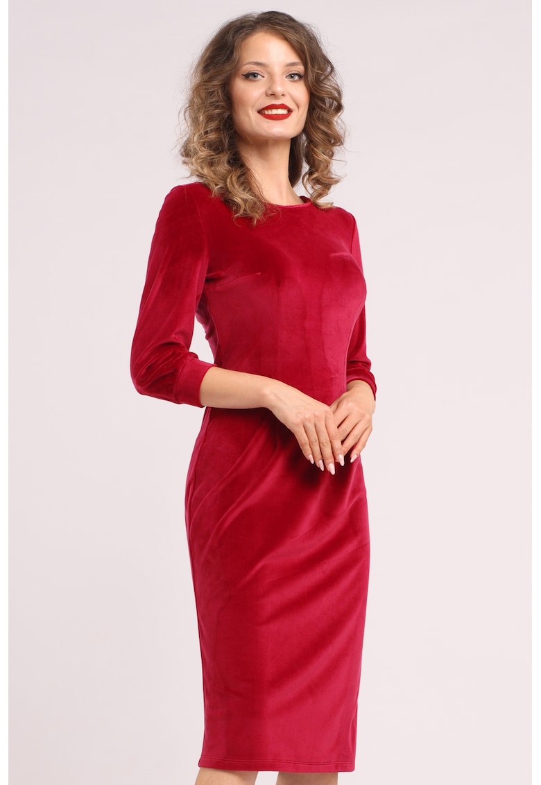 Rochie uni cu maneci lungi