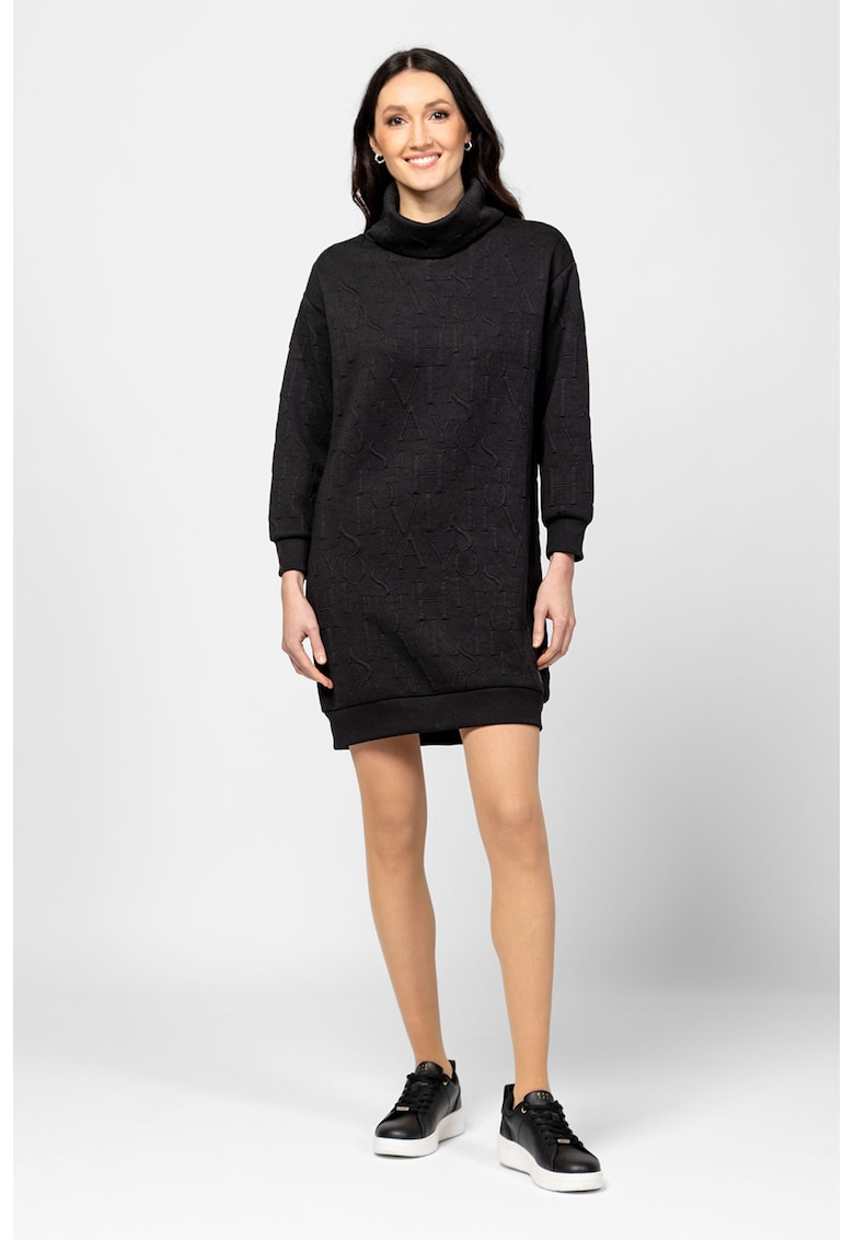 Rochie cu model stantat Vienew - Negru