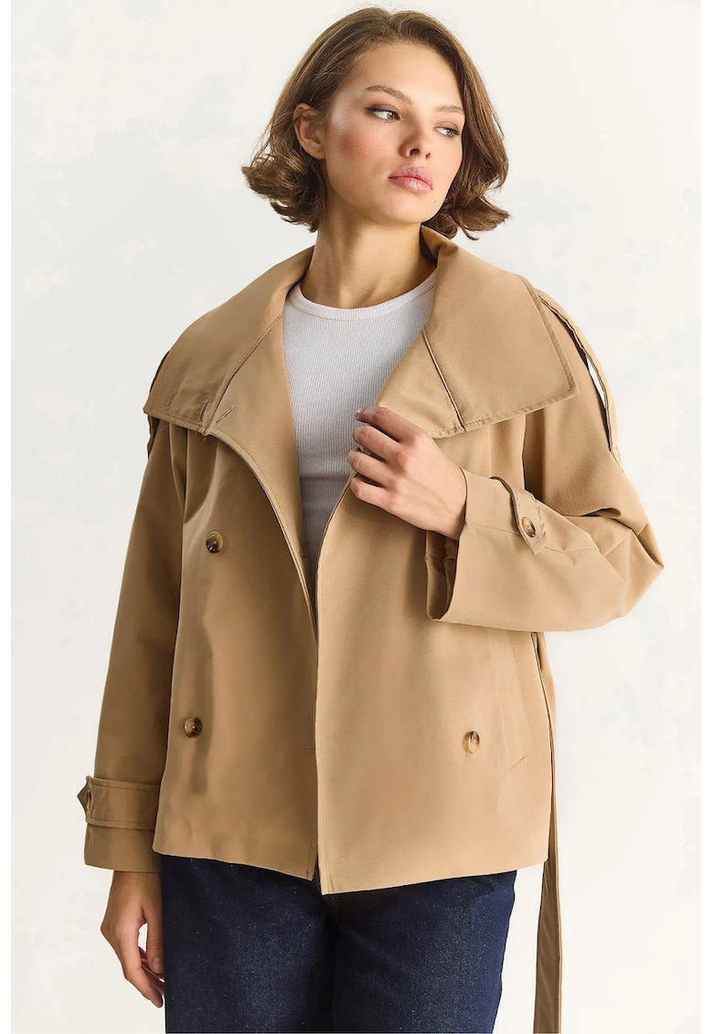 Trenci dama - Textil - Maro camel