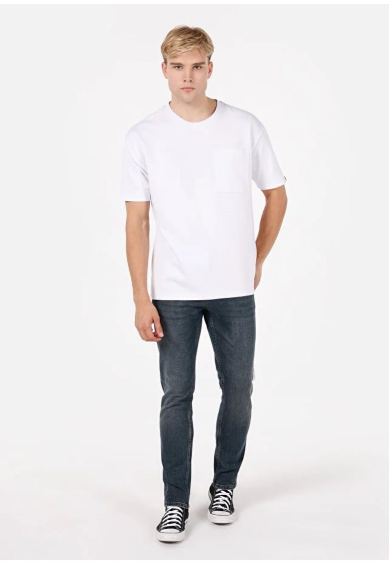 Pantaloni barbati - blu - bumbac - - BLUE