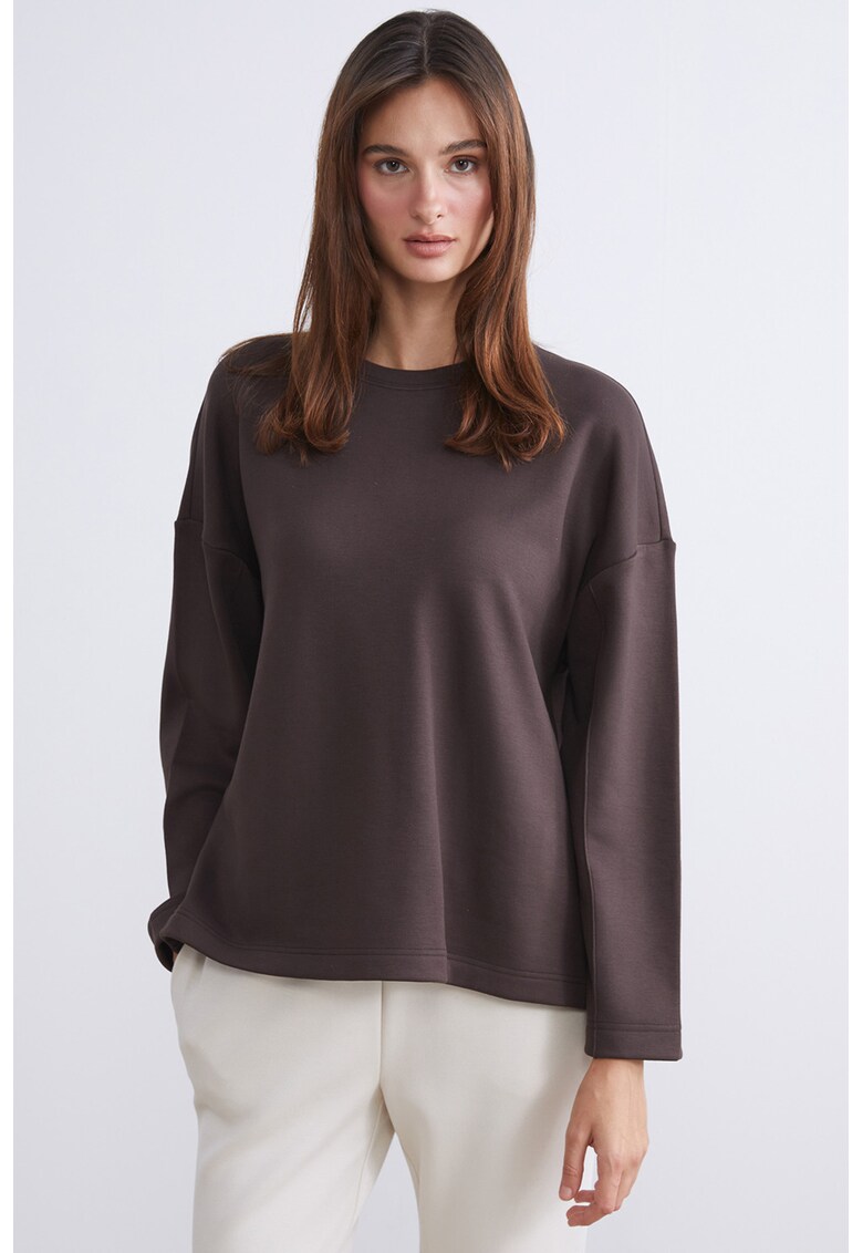 Bluza de trening suptradimensionata uni Vision - Maro