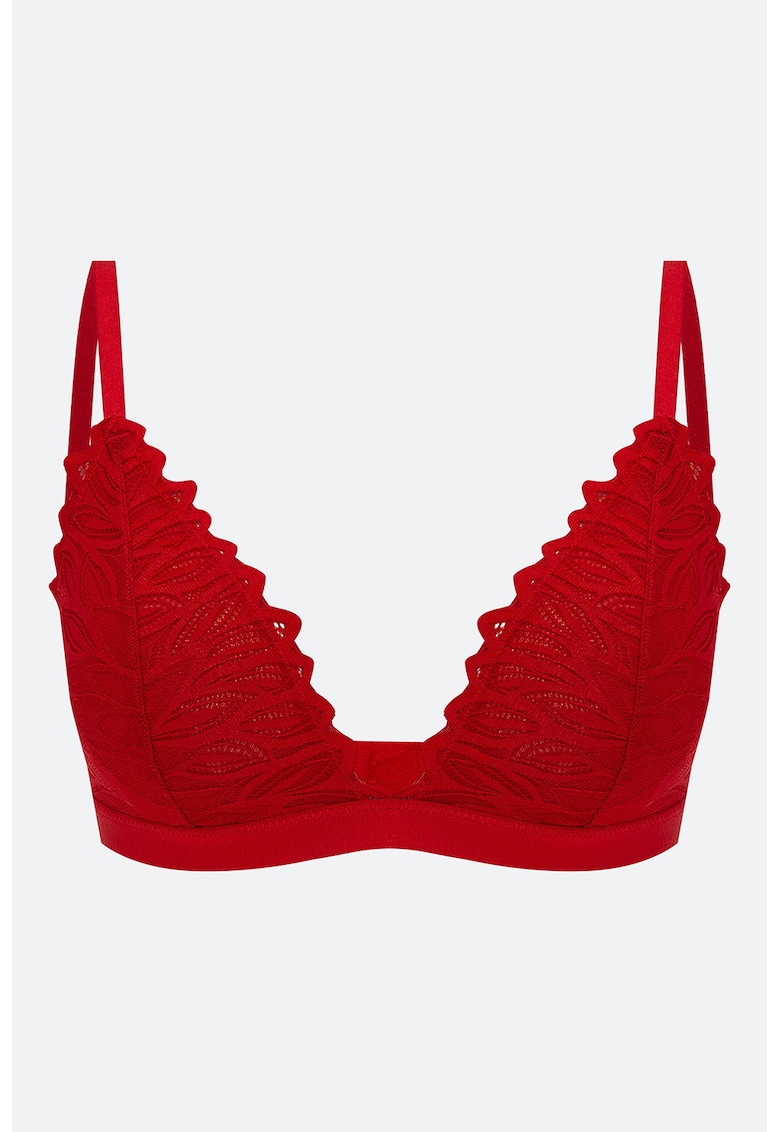 Sutien de dantela fara burete si cu margini valurite