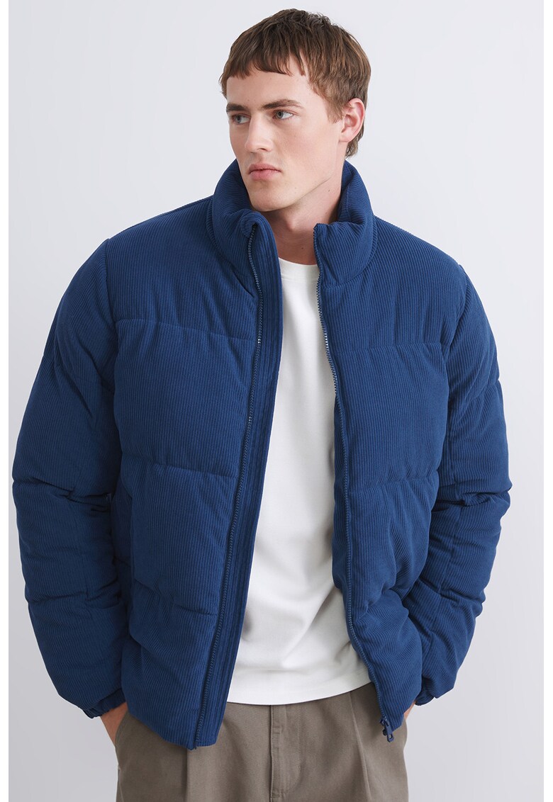 Geaca cu vatelina si buzunare laterale - Albastru royal