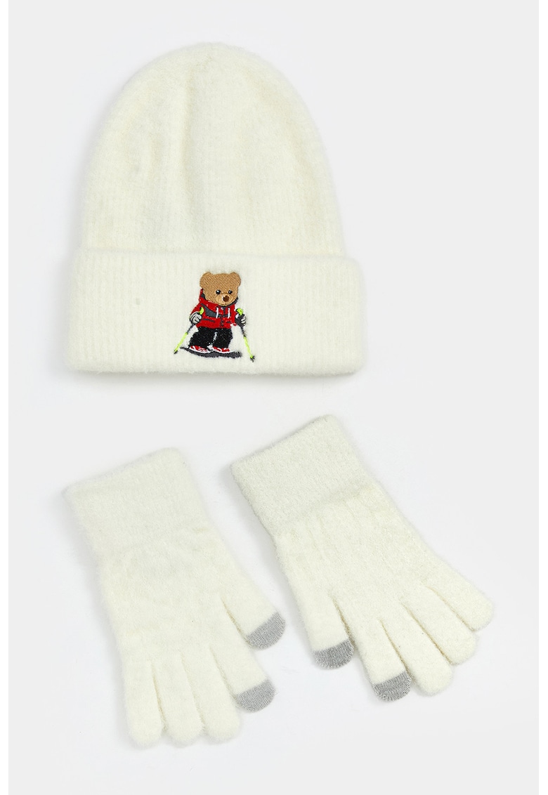 Set de caciula si manusi compatibile cu ecranul tactil