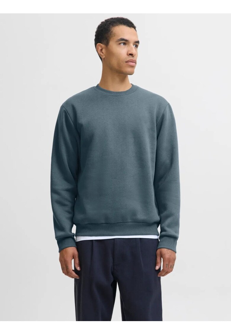 Bluza de trening uni cu decolteu la baza gatului - Gri inchis