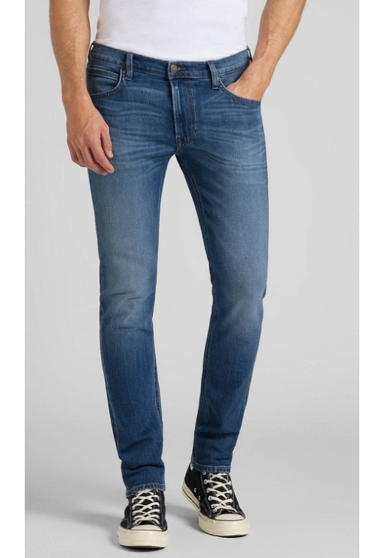 Blugi barbatesti Luke Fresh - bumbac/poliester/elastan - albastru inchis