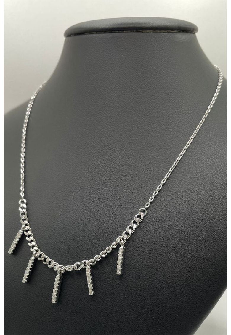 Colier din argint veritabil 925 decorat cu zirconia