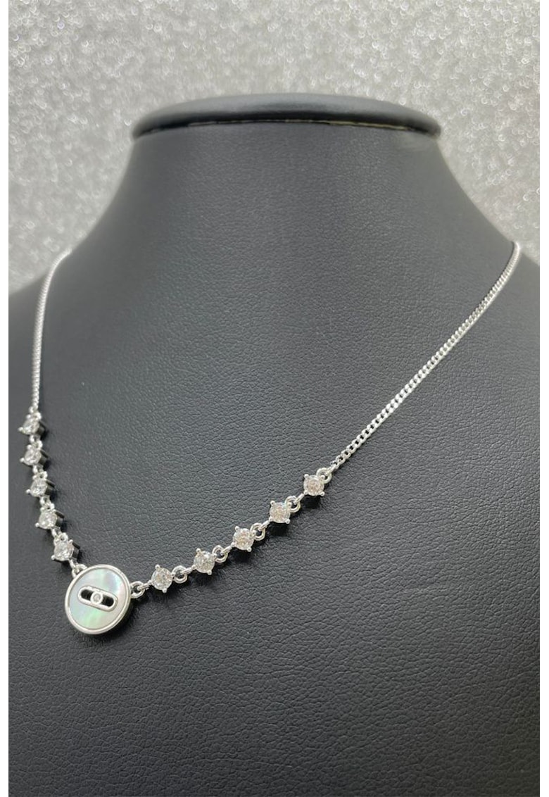 Colier din argint veritabil 925 decorat cu pandantiv Mother Of Pearl