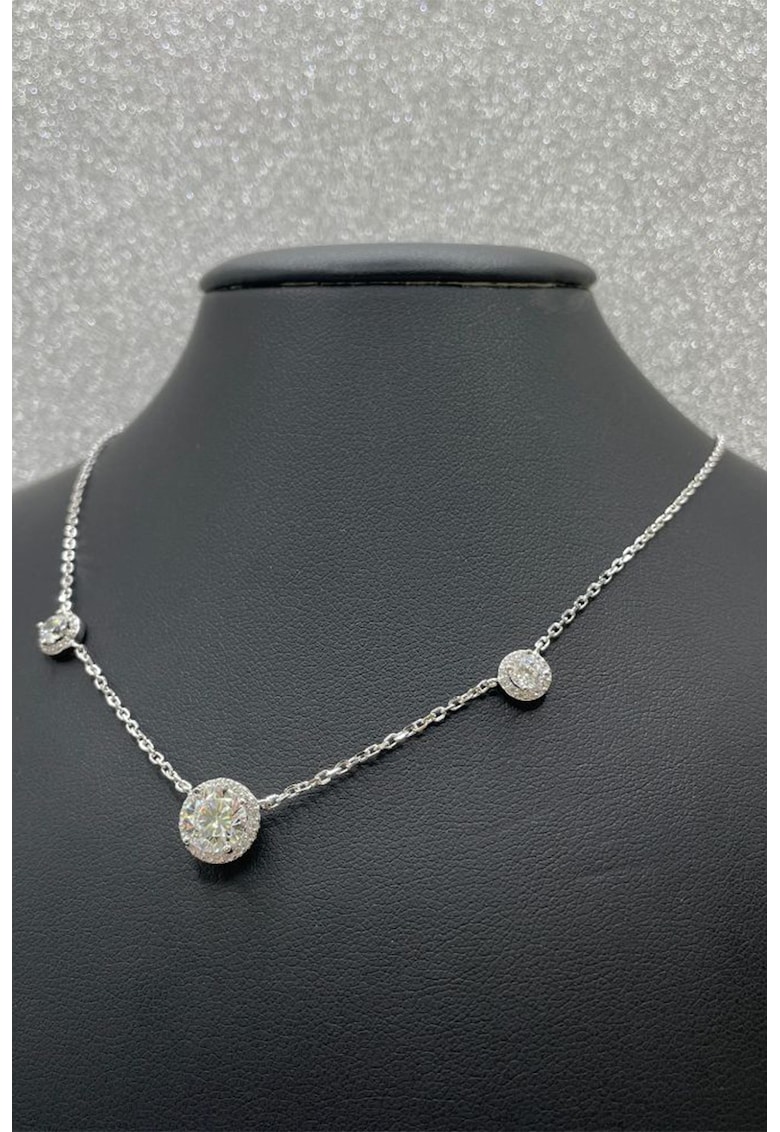 Colier din argint cu pandantiv decorat cu zirconia