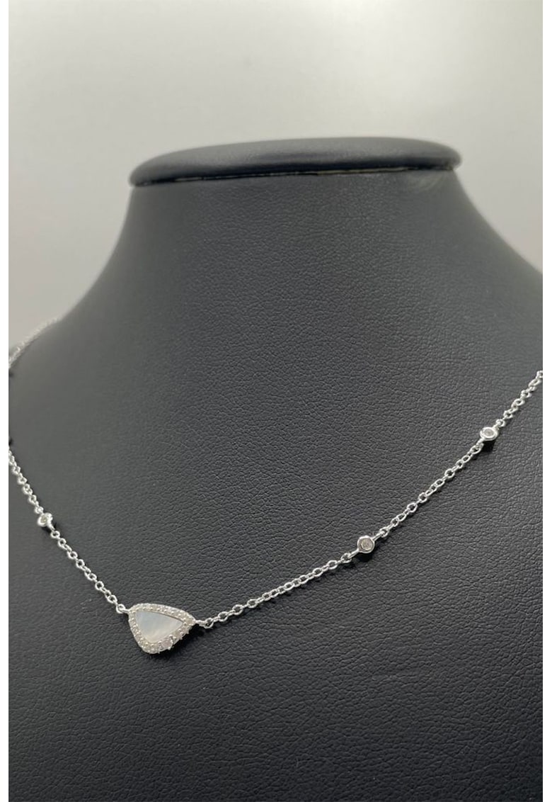 Colier din argint placat cu rodiu si pandantiv