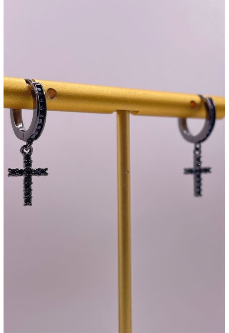 Cercei din argint cu pandantiv cruce