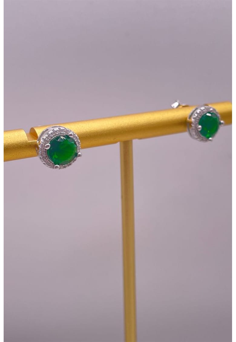 Cercei din argint decorati cu zirconia