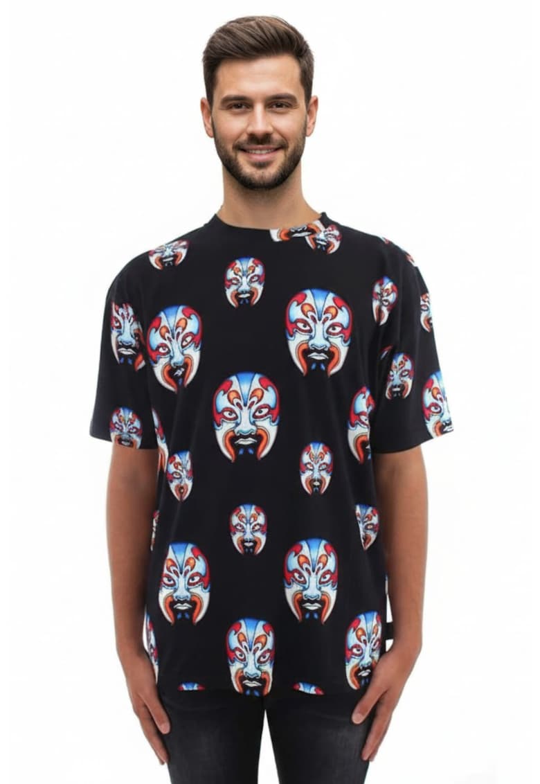 Tricou lejer cu model grafic -