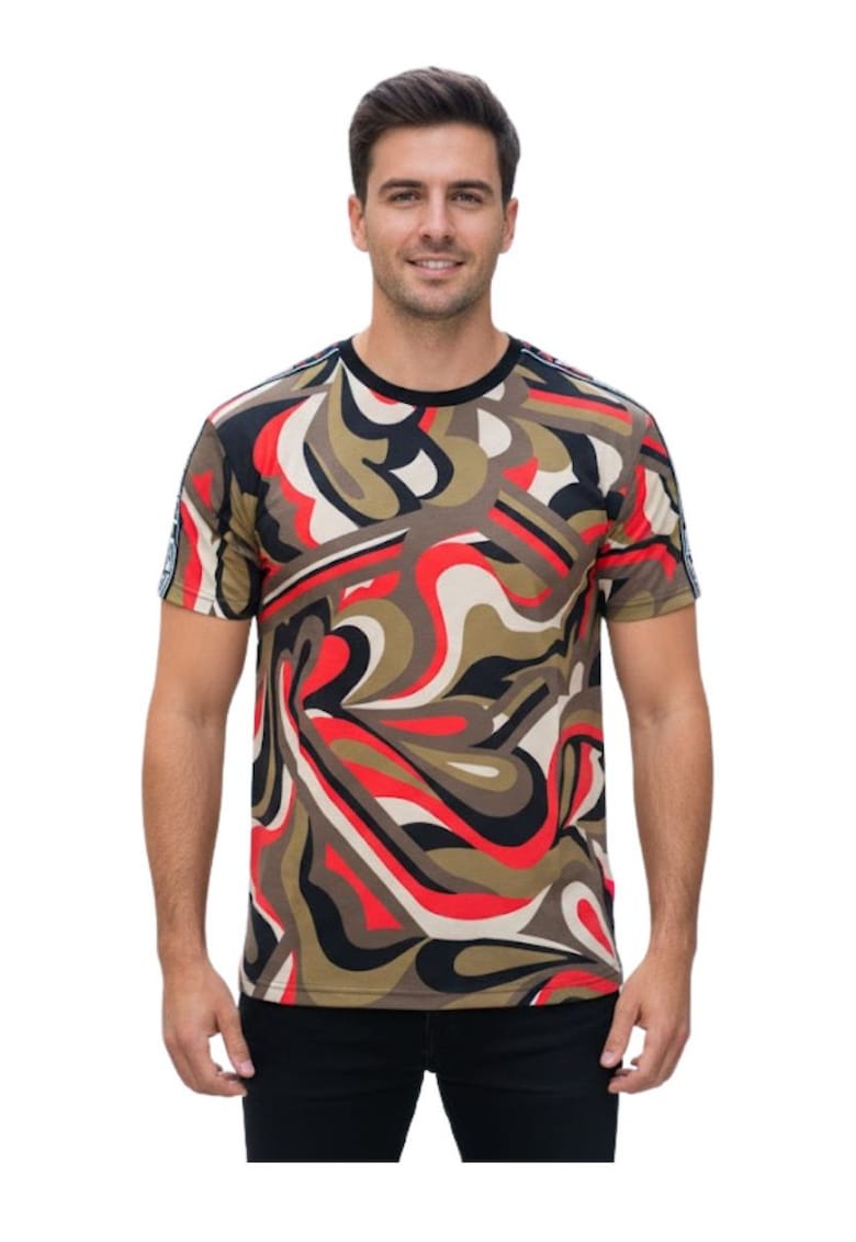 Tricou cu imprimeu abstract -