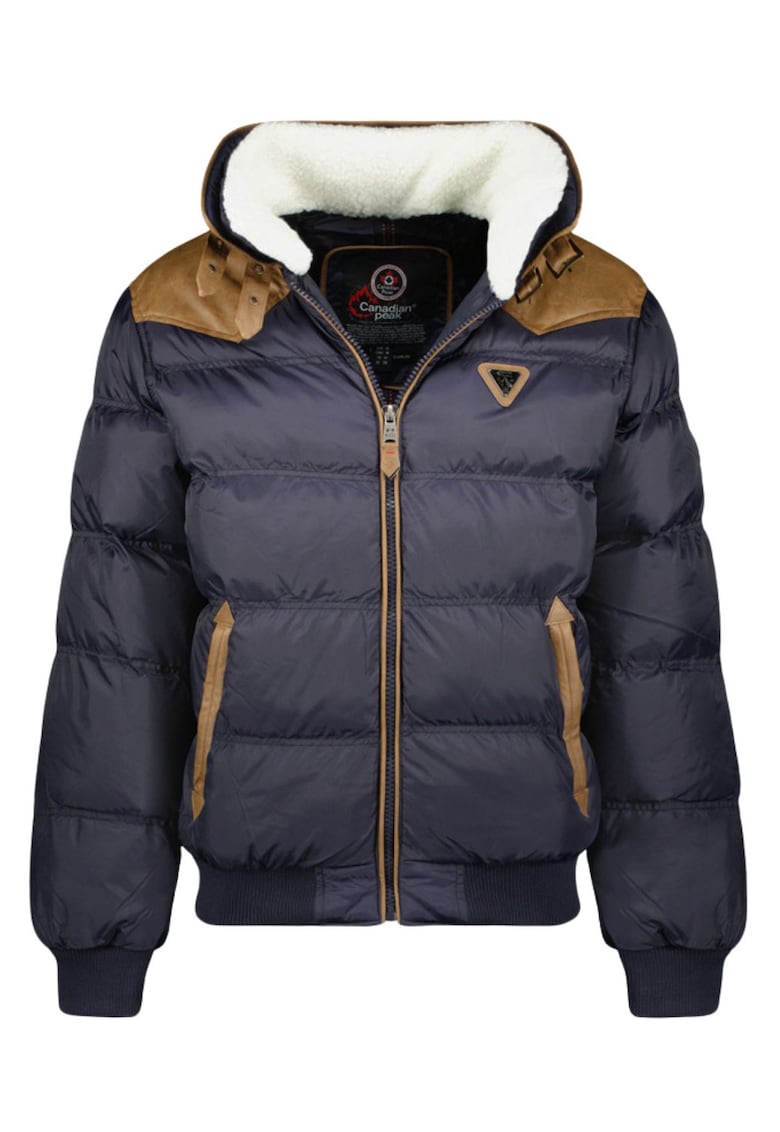 Geaca scurta uni cu aspect matlasat -