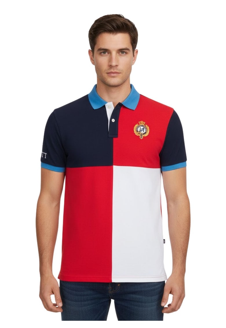 Tricou polo din bumbac Quad -