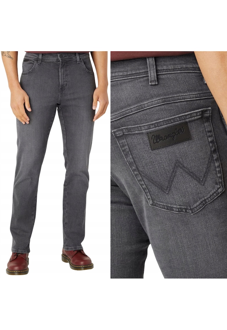 Blugi barbati Texas gri W36 L32 - drepti - elasticitate medie