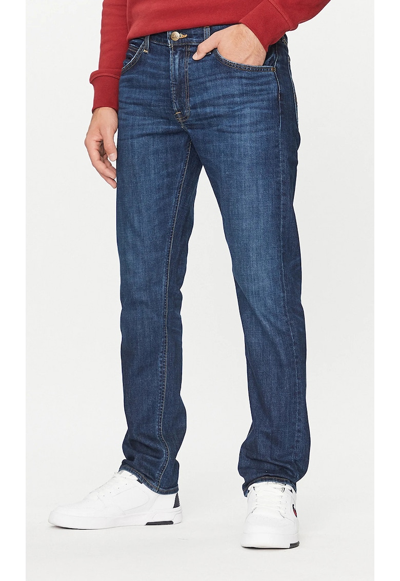 Blugi barbati - DAREN ZIP FLY - regular fit - albastru - bumbac -