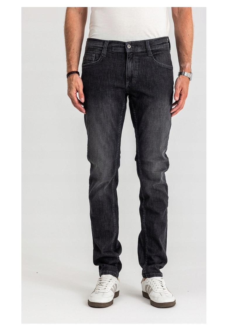 Blugi Barbati - Oregon Tapered - Talie Joasa - 100% Bumbac - Fermoar - Lungi - 5 Buzunare - Denim Black