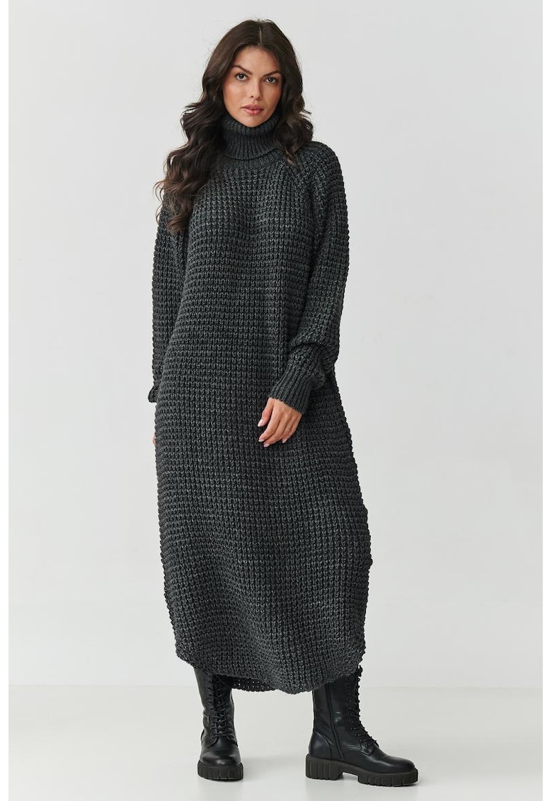 Rochie tip pulover cu maneci raglan -