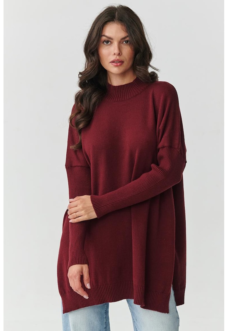 Pulover supradimensionat cu maneci cazute -