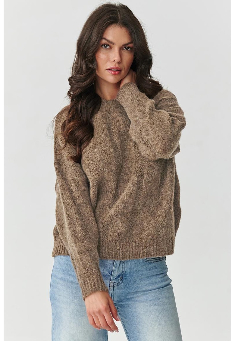 Pulover din amestec de lana si mohair -