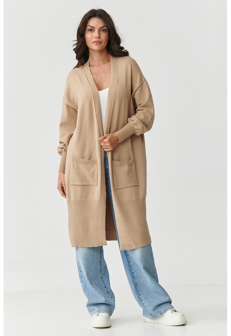 Cardigan supradimensionat cu maneci cazute -